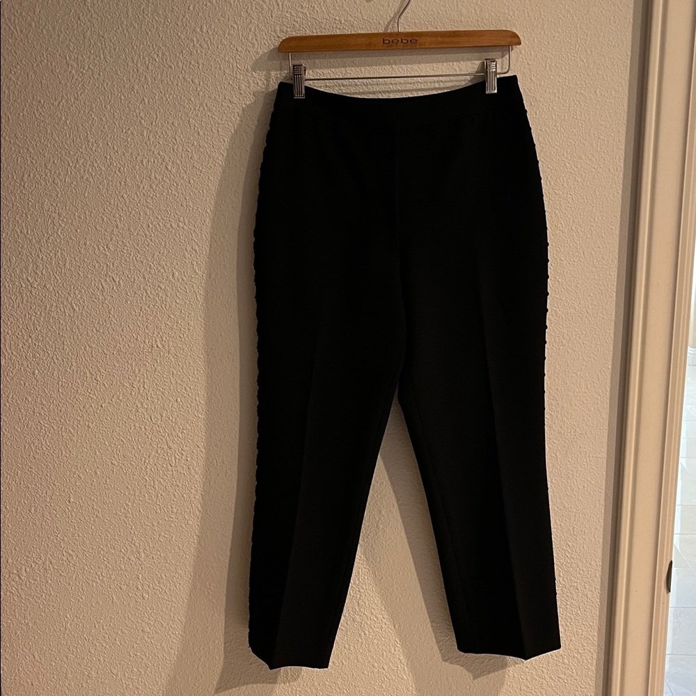 Kate Spade Elegant Black Cropped Women's tuxedo Pants